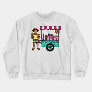 Street food vendor selling ice cream Crewneck Sweatshirt